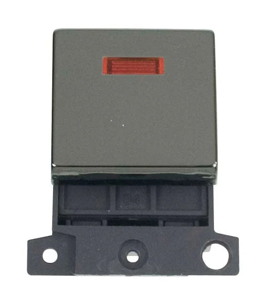 Minigrid Ingot 20A DP Ingot Switch With Neon - Black Nickel