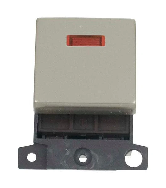 Minigrid Ingot 20A DP Ingot Switch With Neon - Pearl Nickel