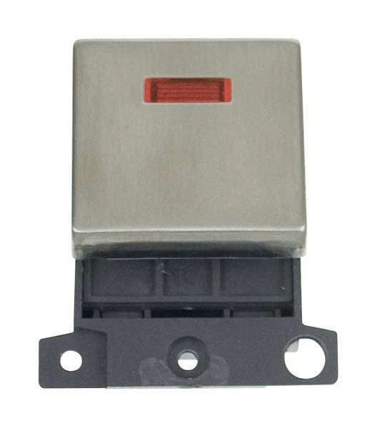 Minigrid Ingot 20A DP Ingot Switch With Neon - Stainless Steel