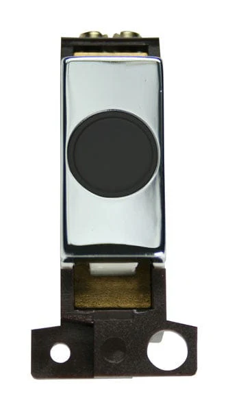 Minigrid Ingot 20A Ingot Flex Outlet Module - Black - Chrome