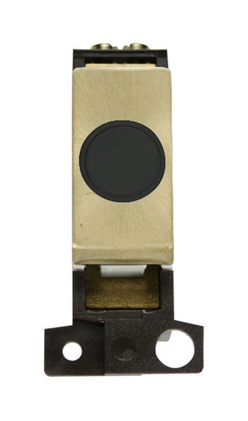 Minigrid Ingot 20A Ingot Flex Outlet Module - Black - Satin Brass