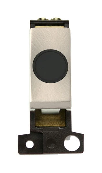 Minigrid Ingot 20A Ingot Flex Outlet Module - Black - Satin Chrome