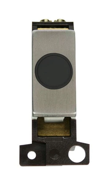 Minigrid Ingot 20A Ingot Flex Outlet Module - Black - Stainless Steel