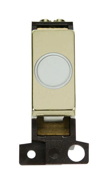 Minigrid Ingot 20A Ingot Flex Outlet Module - White - Brass