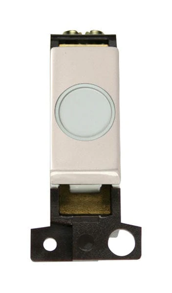 Minigrid Ingot 20A Ingot Flex Outlet Module - White - Pearl Nickel
