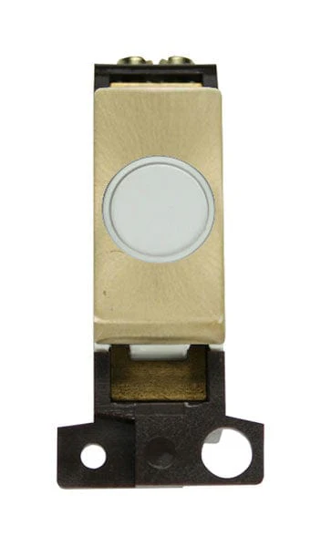 Minigrid Ingot 20A Ingot Flex Outlet Module - White - Satin Brass