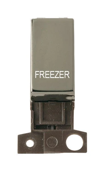 Minigrid Ingot Printed 13A Resistive 10AX DP Switch - Black Nickel - Freezer