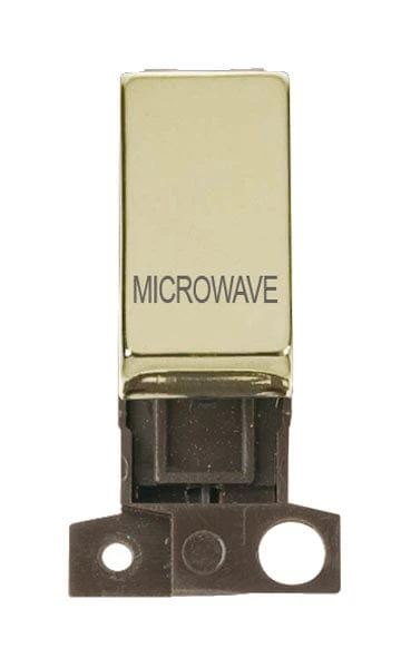 Minigrid Ingot Printed 13A Resistive 10AX DP Switch - Brass - Microwave