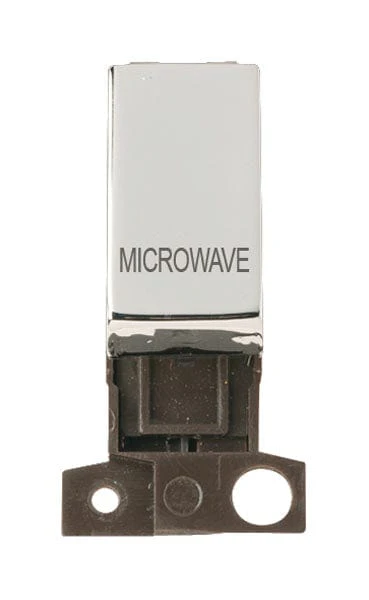 Minigrid Ingot Printed 13A Resistive 10AX DP Switch - Chrome - Microwave