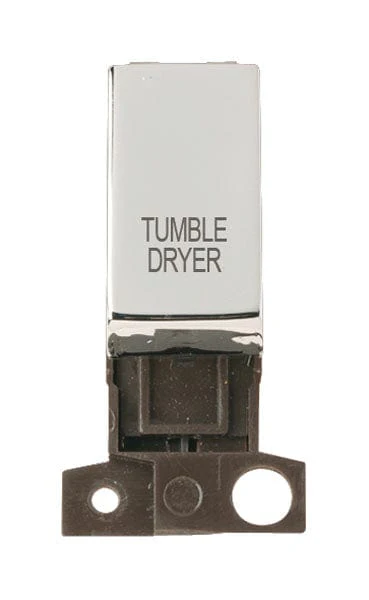 Minigrid Ingot Printed 13A Resistive 10AX DP Switch - Chrome - Tumble Dryer