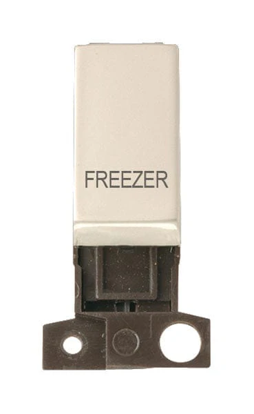 Minigrid Ingot Printed 13A Resistive 10AX DP Switch - Pearl Nickel - Freezer
