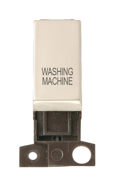 Minigrid Ingot Printed 13A Resistive 10AX DP Switch - Pearl Nickel - Washing Machine