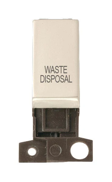 Minigrid Ingot Printed 13A Resistive 10AX DP Switch - Pearl Nickel - Waste Disposal