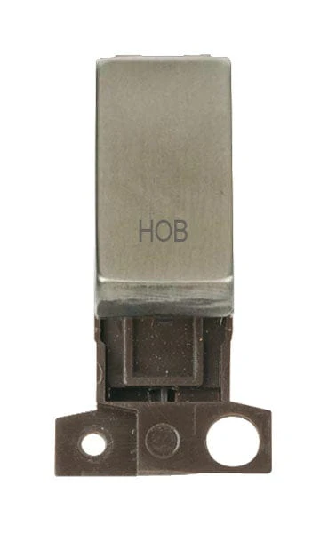Minigrid Ingot Printed 13A Resistive 10AX DP Switch - Stainless Steel - Hob