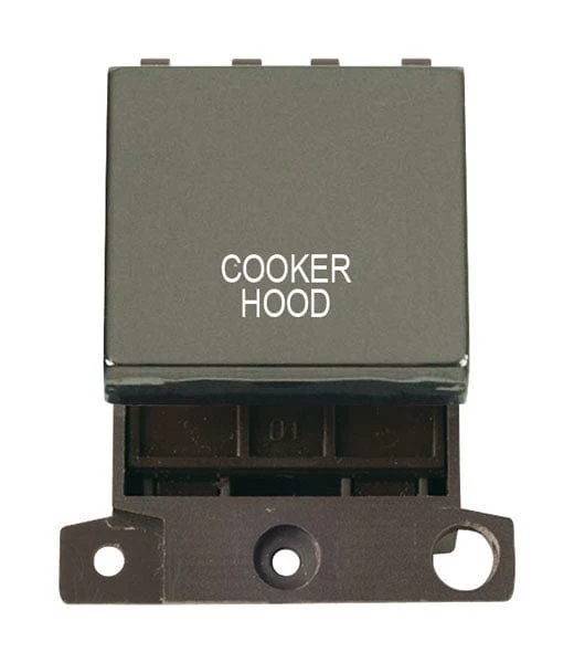 Minigrid Ingot Printed 20A DP Ingot Switch - Black Nickel - Cooker Hood