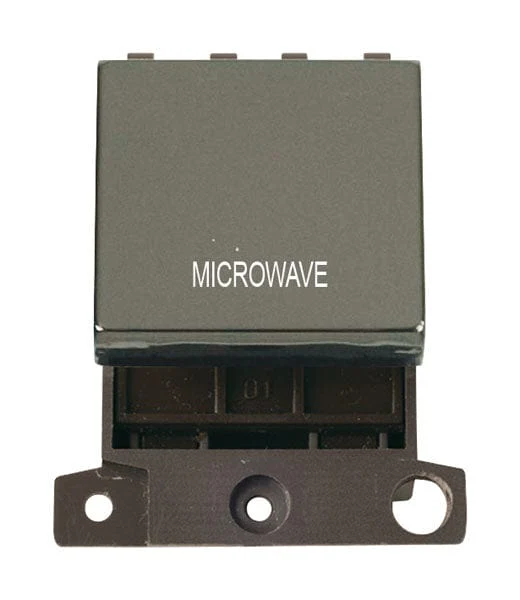 Minigrid Ingot Printed 20A DP Ingot Switch - Black Nickel - Microwave