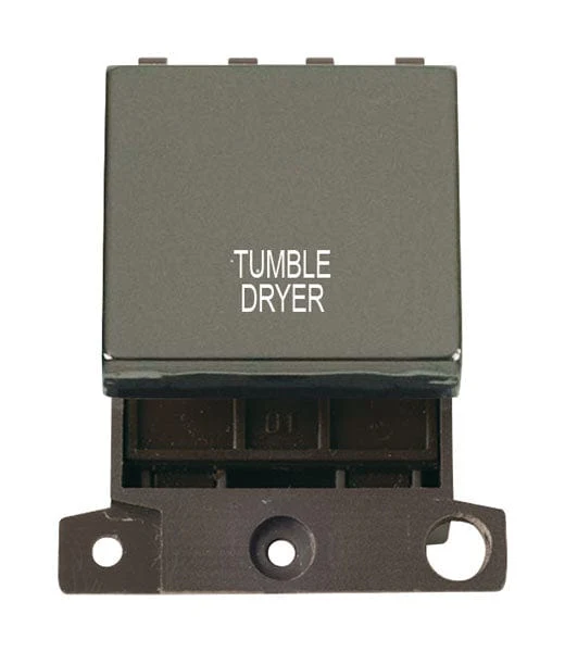 Minigrid Ingot Printed 20A DP Ingot Switch - Black Nickel - Tumble Dryer