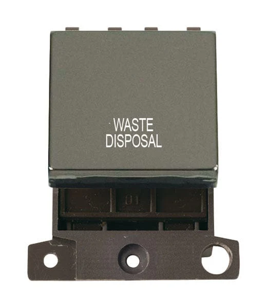 Minigrid Ingot Printed 20A DP Ingot Switch - Black Nickel - Waste Disposal