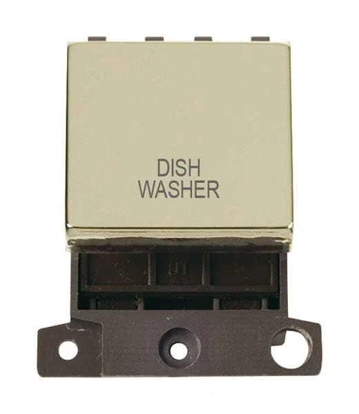 Minigrid Ingot Printed 20A DP Ingot Switch - Brass - Dish Washer