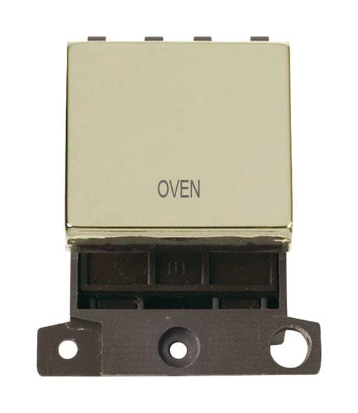 Minigrid Ingot Printed 20A DP Ingot Switch - Brass - Oven