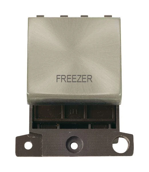Minigrid Ingot Printed 20A DP Ingot Switch - Satin Chrome - Freezer