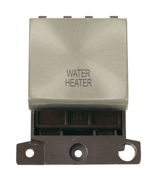 Minigrid Ingot Printed 20A DP Ingot Switch - Satin Chrome - Water Heater