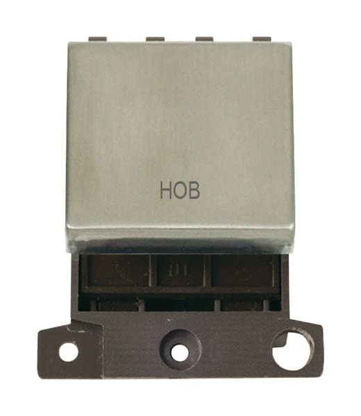 Minigrid Ingot Printed 20A DP Ingot Switch - Stainless Steel - Hob
