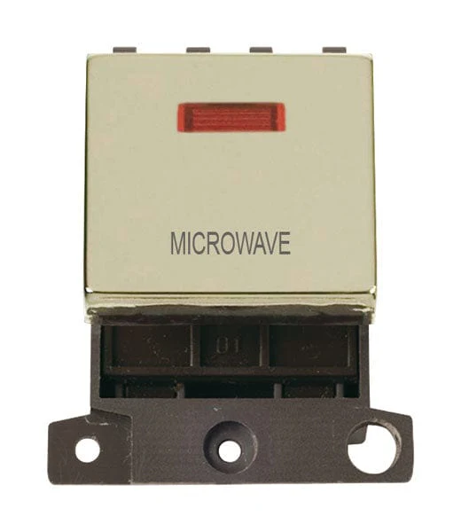 Minigrid Ingot Printed 20A DP Ingot Switch With Neon - Brass - Microwave