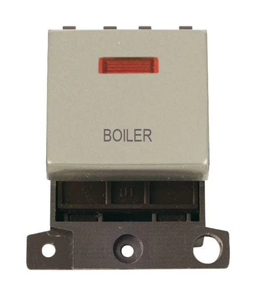 Minigrid Ingot Printed 20A DP Ingot Switch With Neon - Pearl Nickel - Boiler