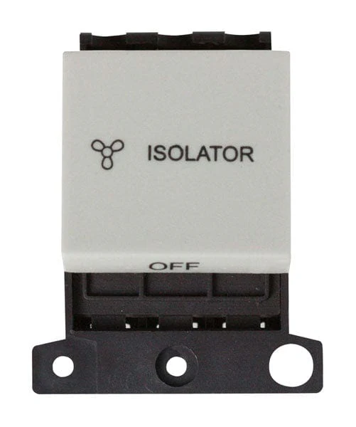Minigrid Plastic 10A 3 Pole Fan Module - Click White