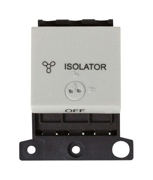 Minigrid Plastic 10A 3 Pole Lockable Fan Module - Click White