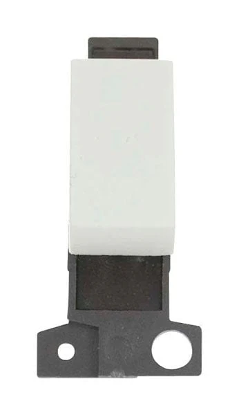 Minigrid Plastic 10A 3 Position Retractive Switch - Click White