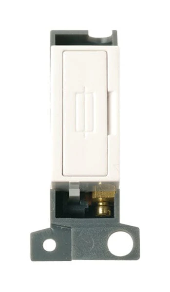 Minigrid Plastic 13A Fused Fcu Module - Polar White
