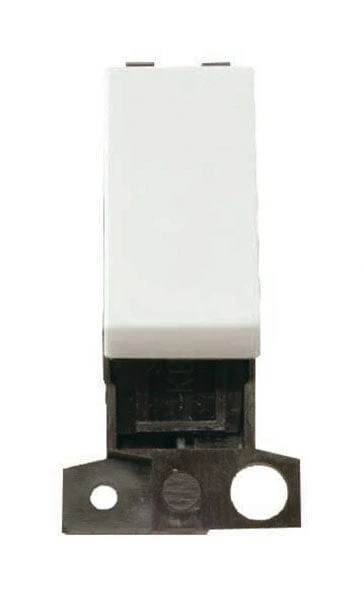 Minigrid Plastic 13A Resistive 10AX DP Switch - Click White