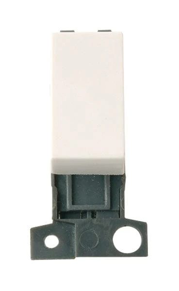 Minigrid Plastic 13A Resistive 10AX DP Switch - Polar White