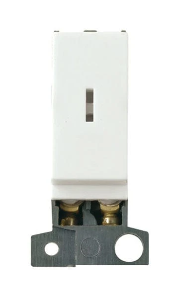 Minigrid Plastic 13A Resistive DP Keyswitch - Click White