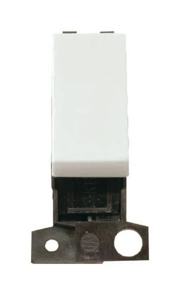 Minigrid Plastic 2 Way 10AX Switch - Click White