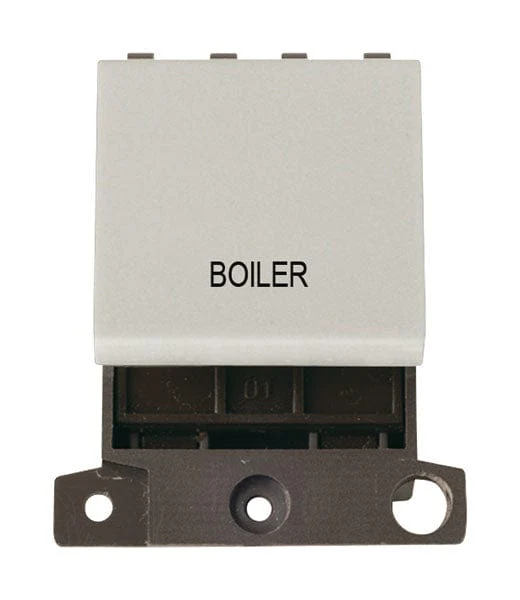 Minigrid Plastic Printed 20A DP Switch - Click White - Boiler