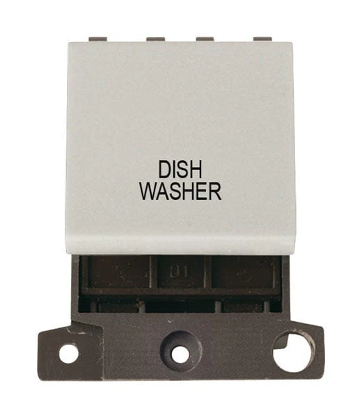 Minigrid Plastic Printed 20A DP Switch - Click White - Dish Washer