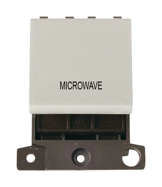Minigrid Plastic Printed 20A DP Switch - Click White - Microwave