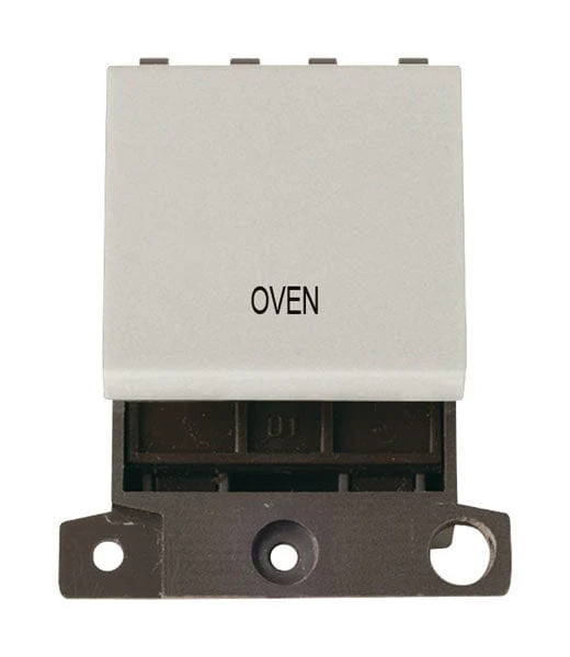 Minigrid Plastic Printed 20A DP Switch - Click White - Oven