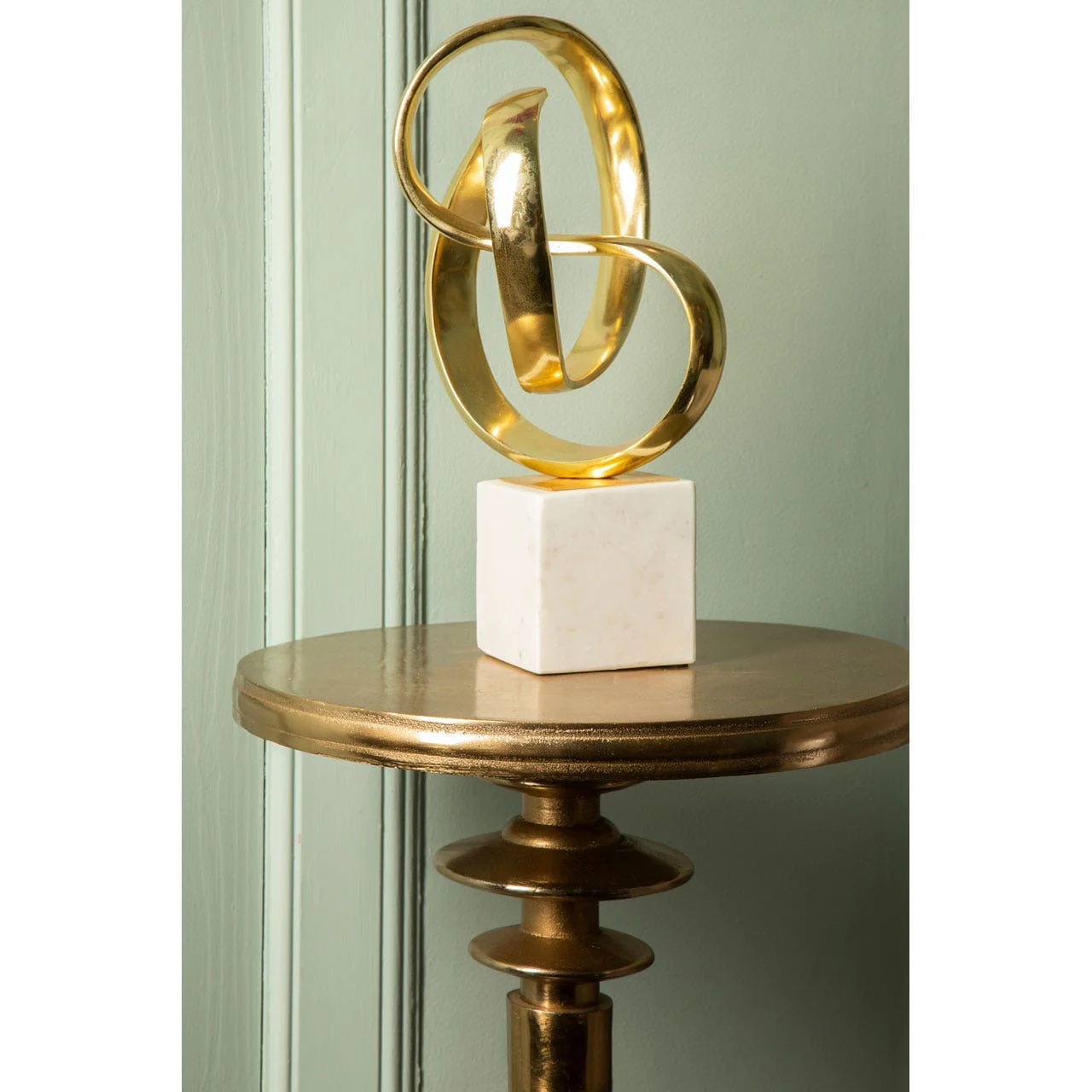 Mirano Gold Finish Knot Sculpture - Image 2