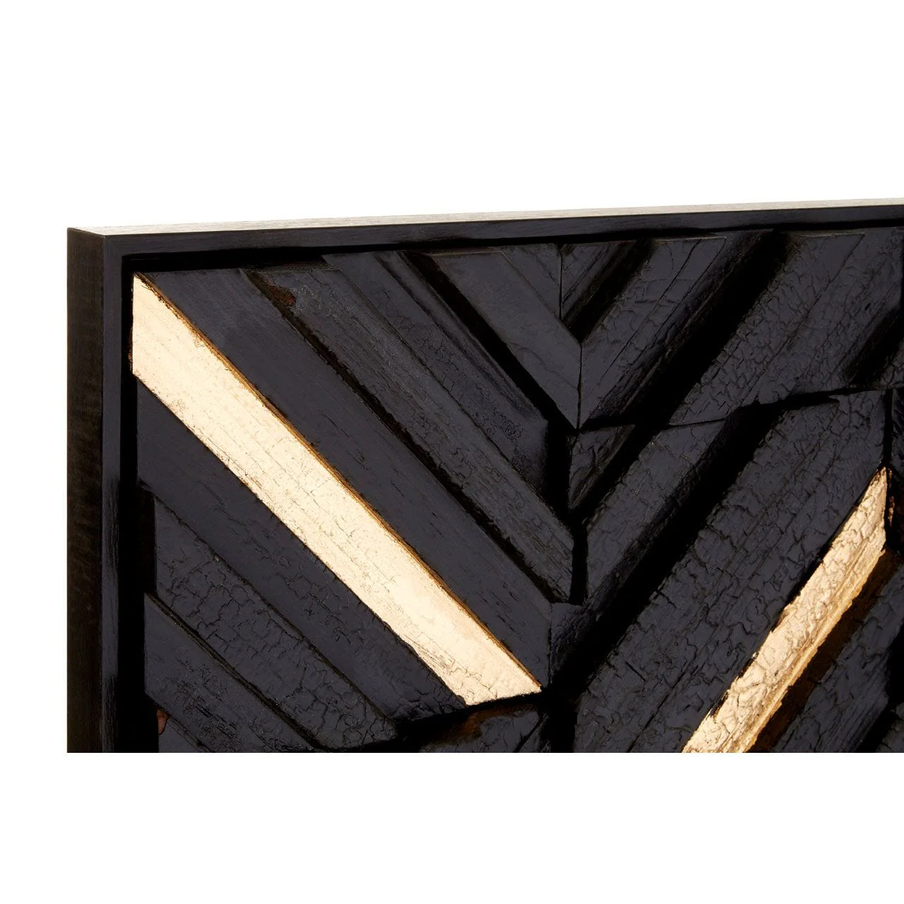 Modello Gold / Black Wood Panel Wall Art - Image 4