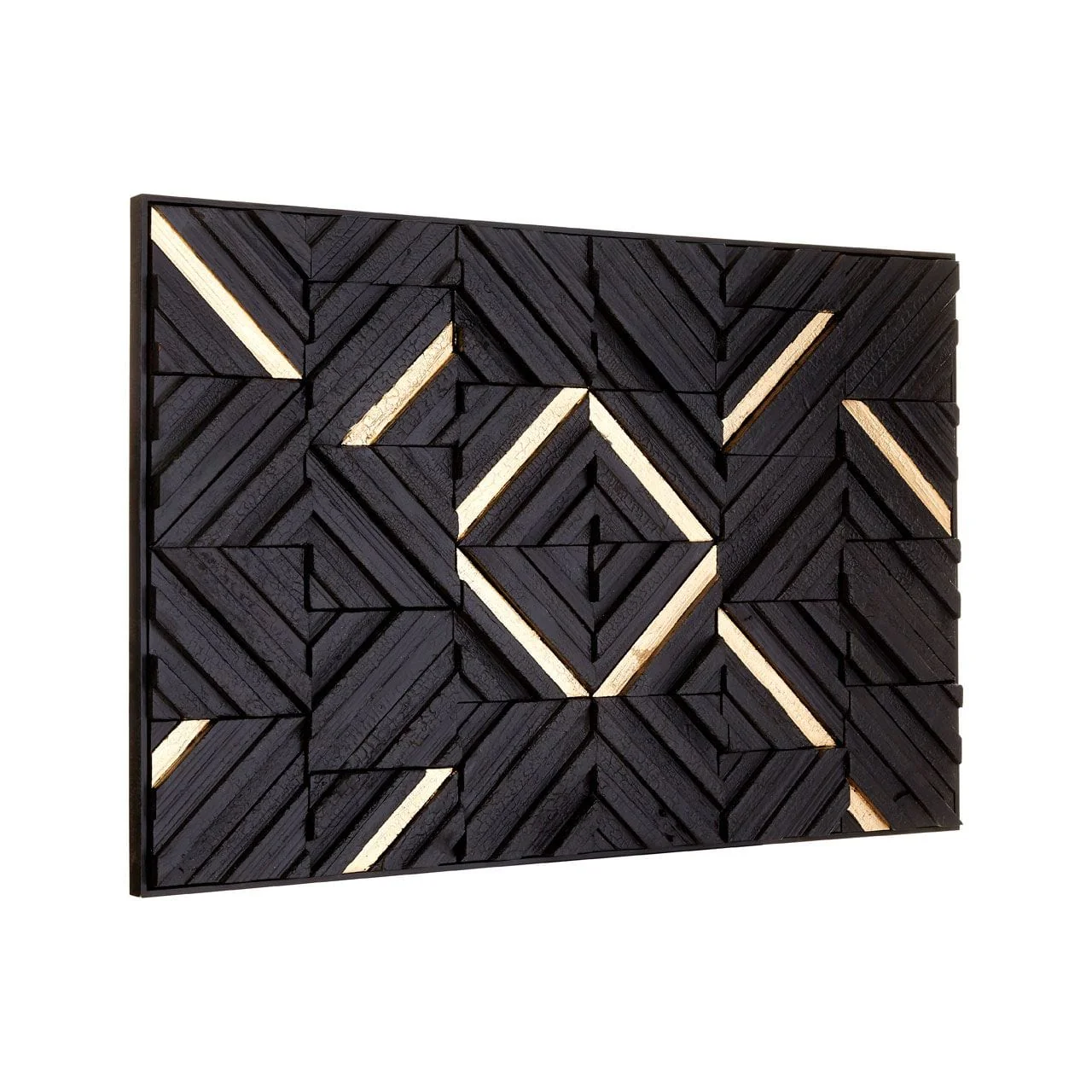 Modello Gold / Black Wood Panel Wall Art - Image 6