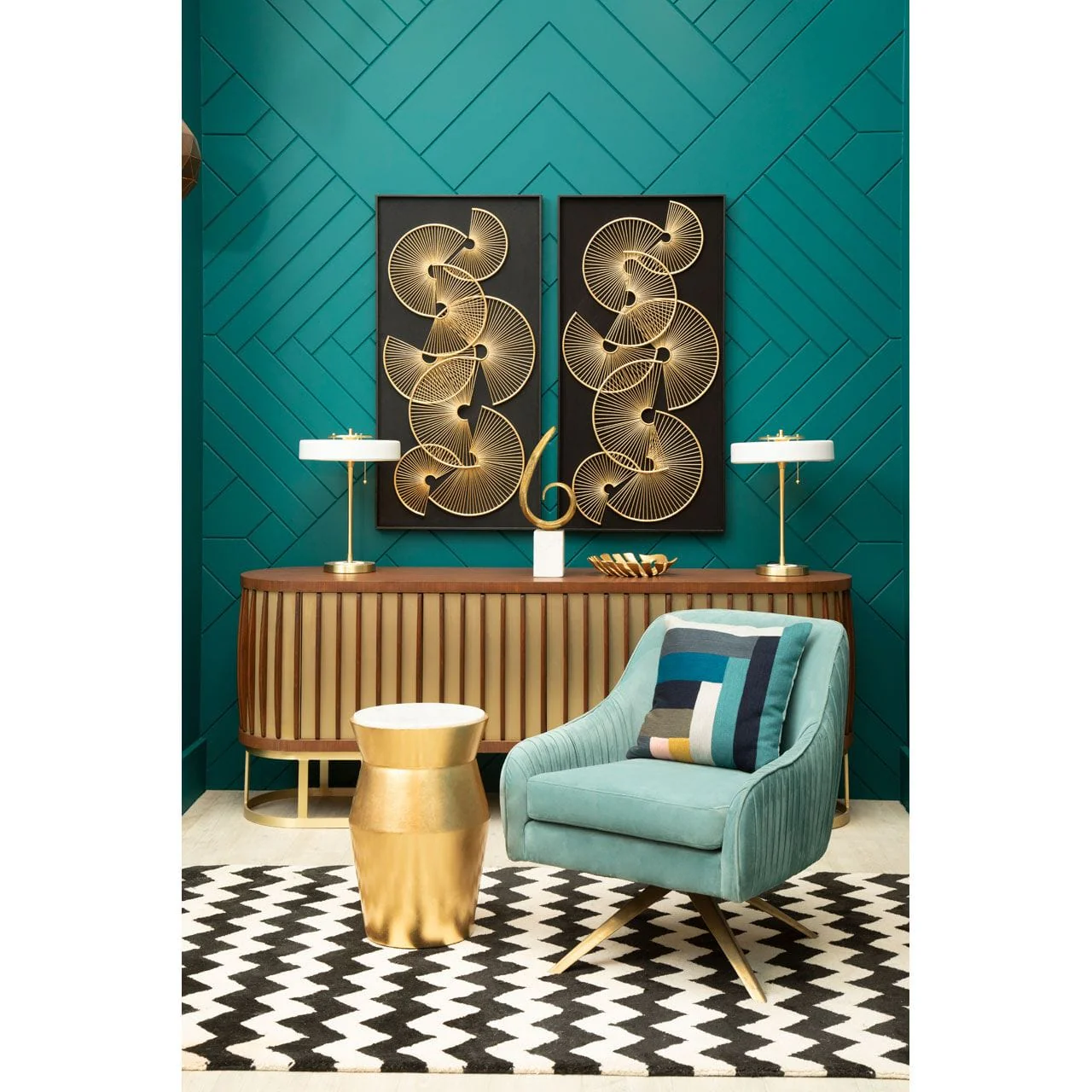 Modello Metal Fan Framed Wall Art - Image 4