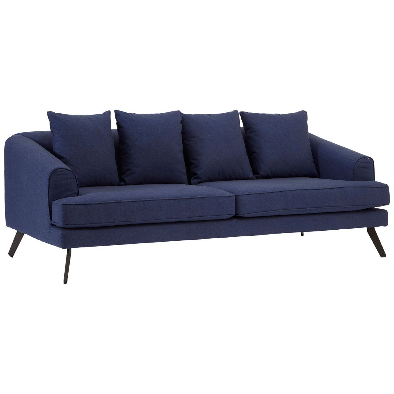 Mylo 3 Seater Navy Fabric Sofa - Image 2