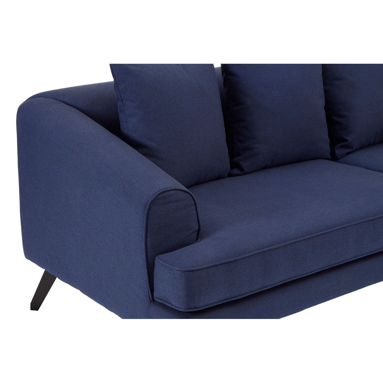 Mylo 3 Seater Navy Fabric Sofa - Image 5