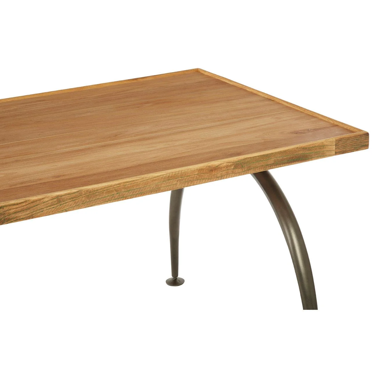 New Foundry Dining Table With Elm Wood Top - Image 3
