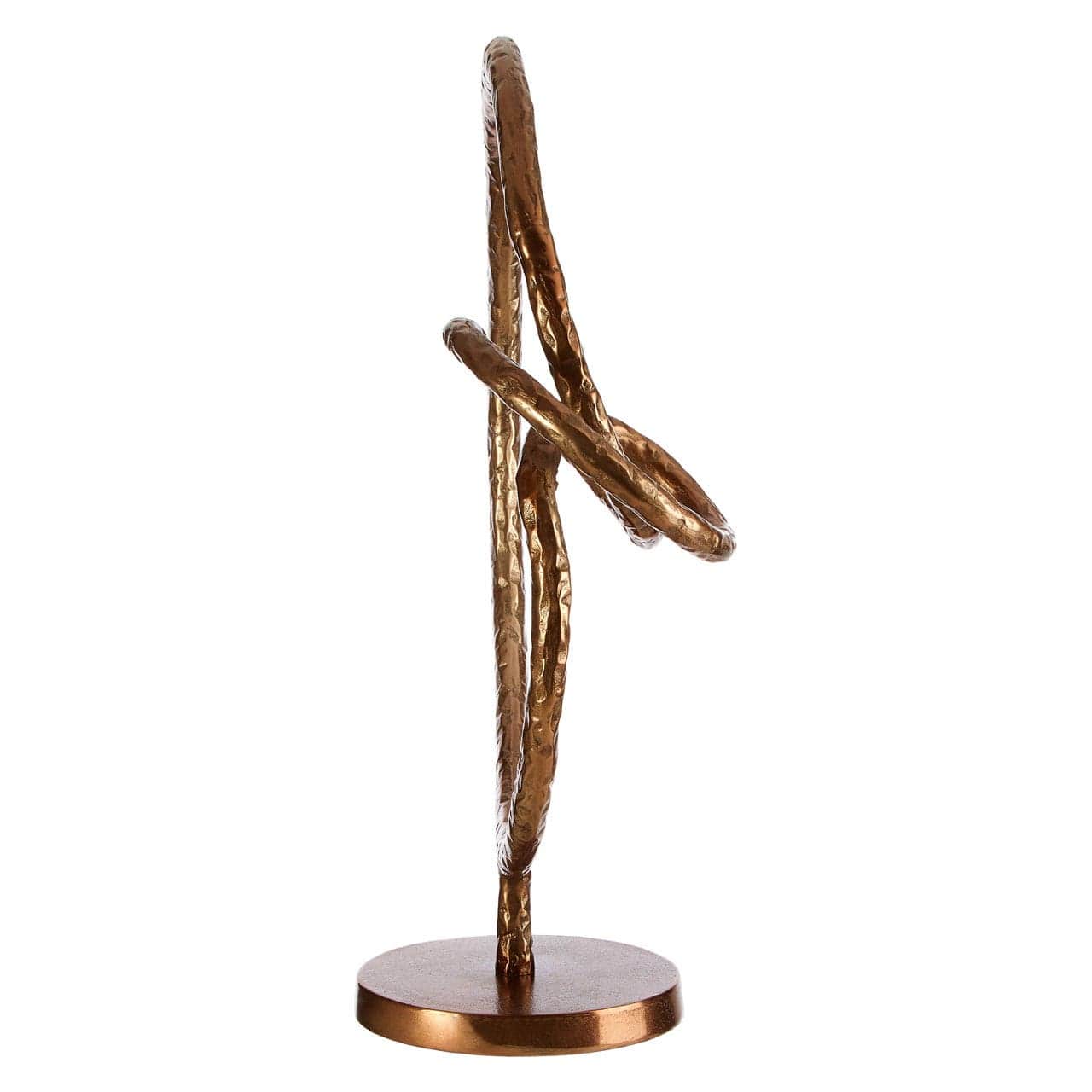 Nexus Round Rough Bronze Sculpture - Image 2