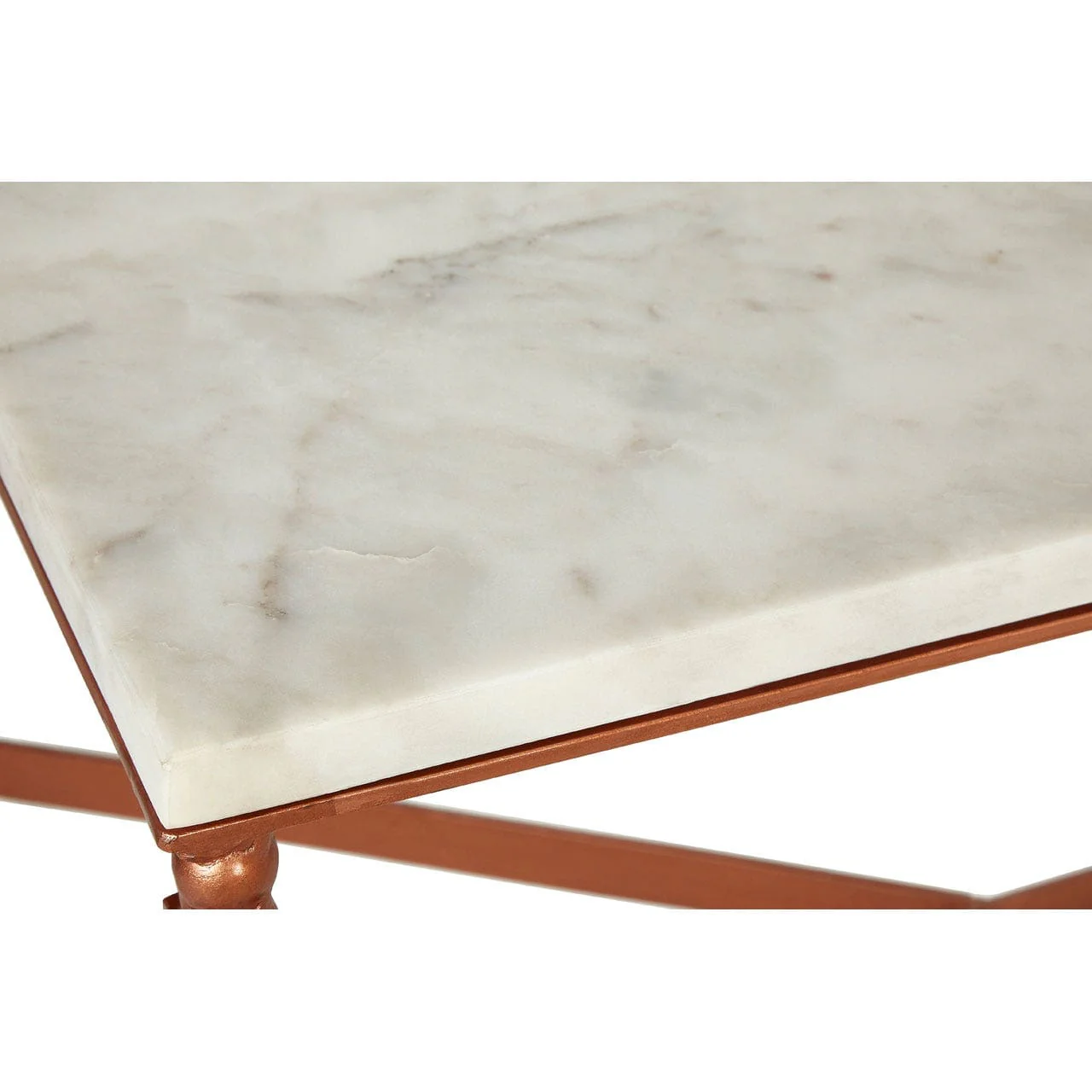 Nirav White Marble Top Coffee Table - Image 2